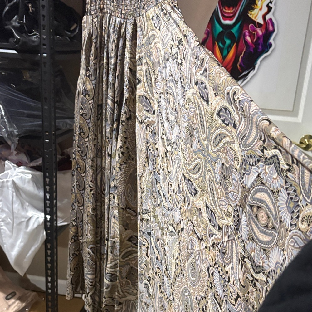 NWT Sz OS Indian Elegant 100% silk Paisley tube top Maxi dress - Picture 13 of 15